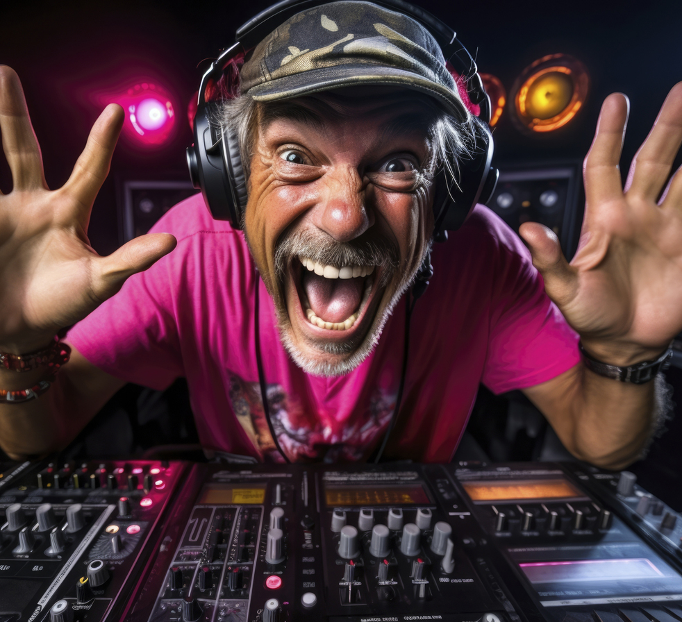 portrait-d-un-homme-souriant-au-stand-du-dj